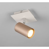 Trio Lighting Spot mural Marley, brun/gris clair, 12 x 12 cm, métal