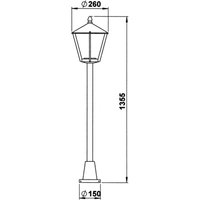 Albert Leuchten Country house lamp post 677, brown