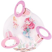 Elobra Mara mermaid ceiling light, white/pink, Ø 29 cm, E14