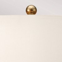 Elstead Amarilli table lamp, bronze, white textile shade