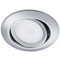 Trio Lighting Rila round LED recessed spotlight, chrome