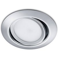 Trio Lighting Rund LED-inbyggnadsspot Rila i krom