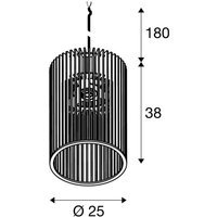 SLV Pendellampa Wud, ljust trä, Ø 25 cm, trä