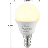 Lindby LED-lampa E14 G45 4,5W 3.000K opal set om 3