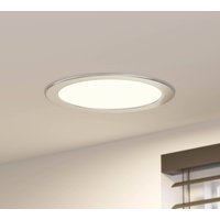 Prios LED-inbyggnadslampa Cadance, silver, 24 cm, CCT, IP44