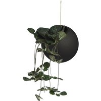 AYTM Blumentopf Globe, hängend, Ø 17 cm, schwarz, Aluminium