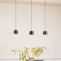 Lindby Système de lampes sur rail 48 V Lumaro, pendulaire, cylindre, à 3 lampes, noir