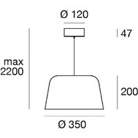 Linea Light Suspension LED Delfi_P, blanche, Ø 35 cm, métal