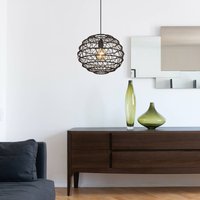 Globo Hänglampa Senni, svart, Ø 39 cm