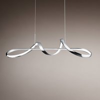 Reality Leuchten Perugia LED pendant light, switch dimmer, chrome