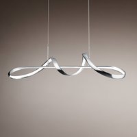 Reality Leuchten LED-hänglampa Perugia med switch dimmer, krom