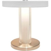 DFTP by Nordlux LED-batteridriven bordslampa Trezzi, vit, höjd 22 cm, metall/glas