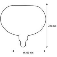 Segula LED Floating Cage noir Oval300 E27 5W à intensité variable 2 200 K à