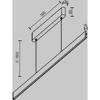 Maytoni suspension LED Ephoria, blanc, aluminium, longueur 116 cm
