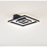 Lindby LED-taklampa Madamo, svart, 30 cm, 3000K, aluminium