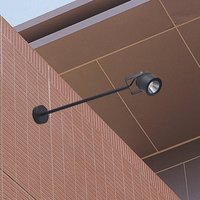 LCD LED-väggspotlight för utomhusbruk 5012, svart, aluminium, glas, 68 cm