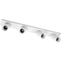 Arcchio spotlight Brinja, white, angular, Ø 7 cm, 4-bulb, GU10
