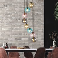 Searchlight Suspension Mardi Gras II, 8 lampes, ronde