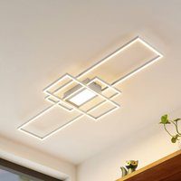 Lindby LED-taklampa Caitlin, vit, metall, 105cm