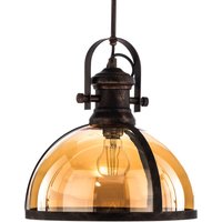 Avonni Suspension AV-5063-1BSY abat en verre, cuivre/noir