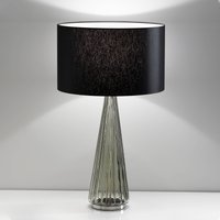 Selène Lampe table Costa Rica abat-jour noir, pied gris