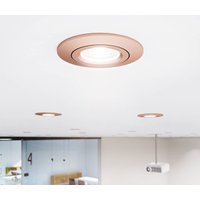Sigor LED infälld takspot Diled, Ø 8,5 cm, 6 W, Dim-To-Warm, rosé