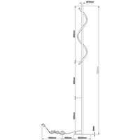 Brilliant Eunice LED-golvlampa, höjd 150 cm, svart, metall