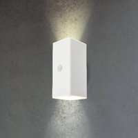 Briloner LED-batteridriven LED-utomhusvägglampa, vit, sensor, upp/ner