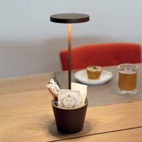 Zafferano Poldina Reverso rechargeable table lamp corten