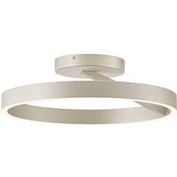 Viokef Saturn LED ceiling lamp, Ø 40 cm, cream and silver, metal