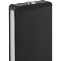 Brilliant Lampe sur pied LED Arcus, noir/marron, hauteur 126 cm, métal/bois