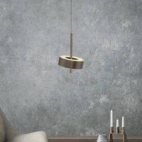 Q-Smart-Home Paul Neuhaus Smart LED hanging light Q-Rotate dark brown Ø14cm