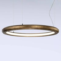 Marchetti LED-pendellampa Materica invändig Ø 90 cm mässing