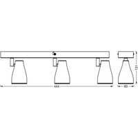 Spot pour plafond OSRAM PEAR, gris, à 3 lampes, GU10 LED 2 700 K