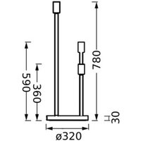 OSRAM golvlampa DECOR STICK, beige, höjd 78 cm, 3 lampor
