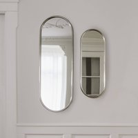 AYTM Angui mirror, silver-coloured, height 78 cm, glass, steel