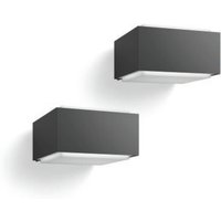 Philips Außenwandleuchte Hedgehog, anthrazit, 2er-Pack