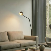 Lucande Silka floor lamp, height 216 cm, black, metal