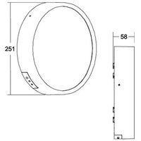 BRUMBERG Eye LED outdoor wall light ring white