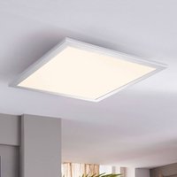 Lindby LED panel Livel, set of 2, 4,000 K, 40 x 40 cm, silver