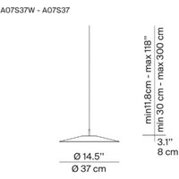 Luceplan Koinè LED-pendellampa 927 Ø37cm blå