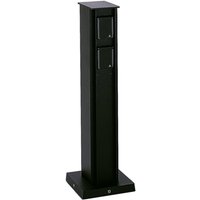 4-fach Steckdosensäule, schwarz