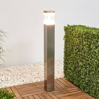 Lindby LED path light Baily, height 80 cm, stainless steel, IP44