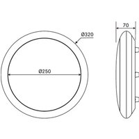 BRUMBERG Gavan LED ceiling light, IP65, white Ø32cm