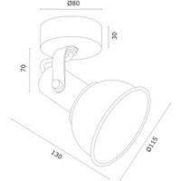 Argon Vägglampa Trogir, beige, Ø 11,5 cm, metall