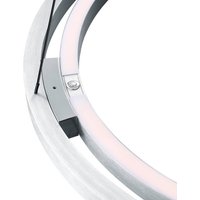 LED-hængelampe Ringo, Ø 60 cm, aluminiumsfarvet, metal, CCT