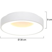Steinhauer Ringlede LED-taklampa, 2.700 K, Ø 38 cm, vit, metall