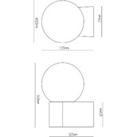 Molto Luce Lanu Rund utomhusvägglampa, svart, aluminium/glas