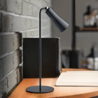 Reality Leuchten LED rechargeable table lamp Maxi, black, metal, dimmable, 36 cm