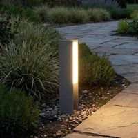 Lucande LED pedestal light Teerk, height 30 cm, anthracite, IP65